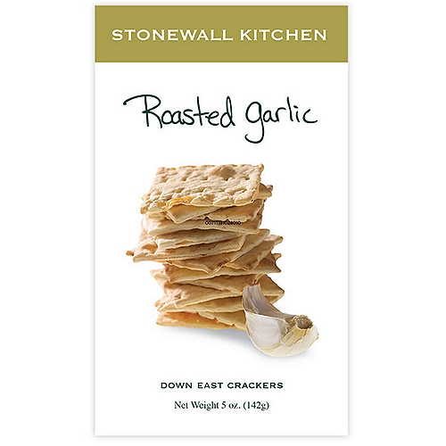 Stonewall Kitchen Roasted Garlic Down East Crackers, 5 oz