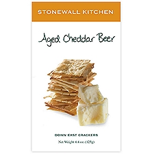 Stonewall Kitchen Aged Cheddar Beer Down East, Crackers, 5 Ounce