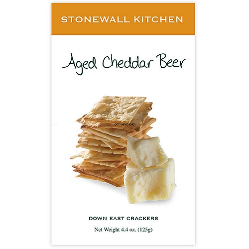 Stonewall Kitchen Aged Cheddar Beer Down East Crackers, 4.4 oz