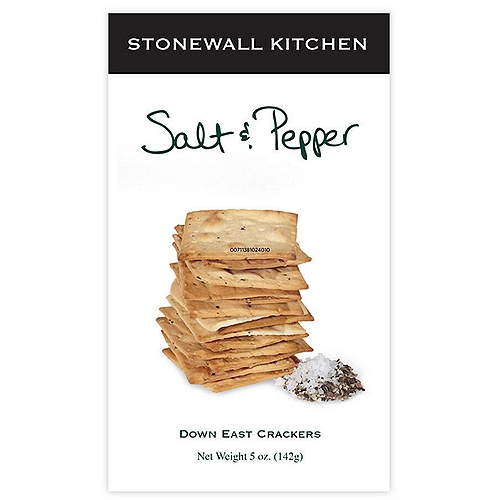 Stonewall Kitchen Salt & Pepper Down East Crackers, 5 oz