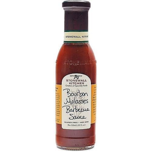 Stonewall Kitchen Bourbon Molasses Barbecue Sauce, 11 fl oz
Perfect for all grilled meats, in recipes or for dipping, this delicious sauce is distinctive, well rounded and brings out the flavor in everything you cook. A lot of thought and culinary craftsmanship went into our very own version of thick, succulent barbecue sauce. Featuring slow pouring, smooth bourbon flavors with the finish of thick molasses, this is a ''stick to your ribs'' kind of sauce.