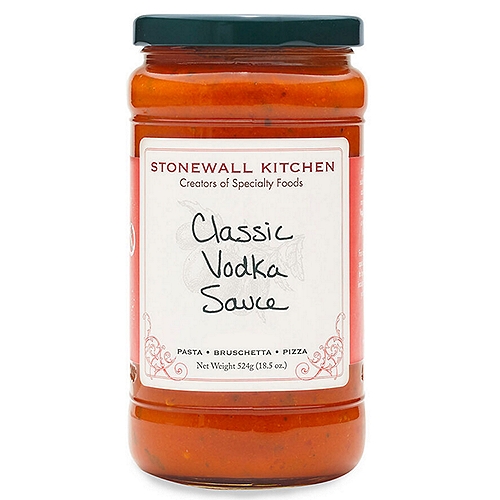 Stonewall Kitchen Classic Vodka Sauce, 18.5 oz
It's common in Italian cooking to release the subtle flavors hidden within the ingredients by adding alcohol to the recipe. To capture the magic in this Italian classic, we made it with vodka and fresh Romano cheese. The result is a wonderfully rich and creamy pasta sauce that is sure to become a favorite. Enjoy!