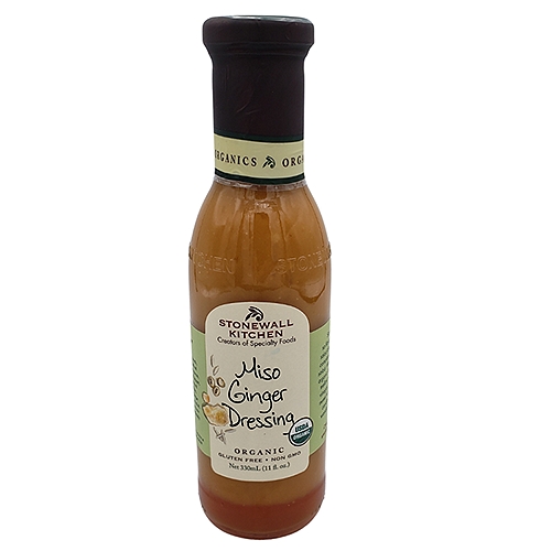 Simple, light and yet so flavorful, this delightful salad dressing is the perfect complement to a fresh, green salad. Made with wholesome organic ingredients including mellow white miso, tart rice vinegar, toasted sesame oil, sweet wildflower honey and candied ginger, you'll love its depth of flavor.