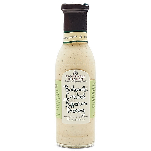 Stonewall Kitchen Buttermilk Cracked Peppercorn Dressing, 11 fl oz
We love the wholesome, refreshing goodness of salads, and this creamy dressing is the perfect complement to crisp, garden-fresh veggies. Made with robust, aged parmesan cheese, tangy buttermilk, savory garlic and the warm spice of cracked peppercorns, this dressing adds a rich balance of flavor. It's also great on sandwiches or as a dip, too!