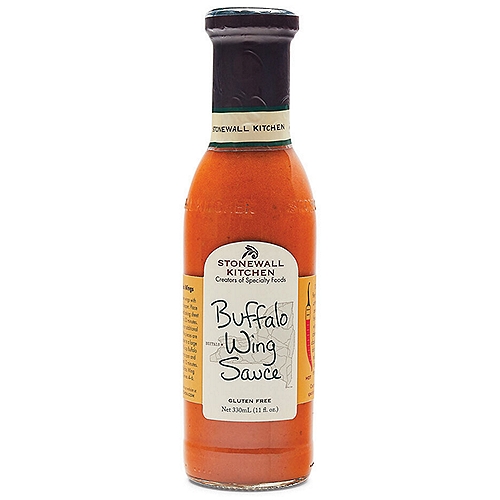 Stonewall Kitchen Buffalo Wing Sauce, 11 fl oz
Our take on classic, fiery buffalo sauce is hot, buttery and tangy—the perfect complement to fried, broiled or baked wings! Serve with blue cheese dressing for that classic flavor pairing or use this multipurpose sauce to spice up everything from burgers to dips.
