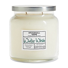 STONEWALL HOME WINTER WHITE MED CANDLE   , 13.75 Ounce