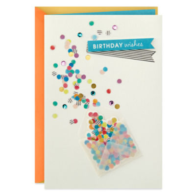 Hallmark Birthday Card (Envelope with Confetti), 1 each