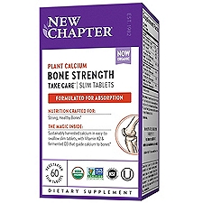 New Chapter Take Care Plant Calcium Bone Strength Dietary Supplement, 60 count