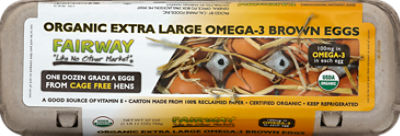 Fairway Omega 3 Extra Large Brown Eggs, 12 count