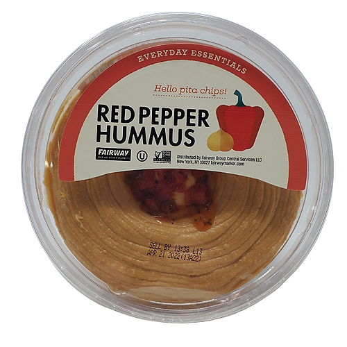 Fairway Hummus Roasted Red Pepper, 10 oz