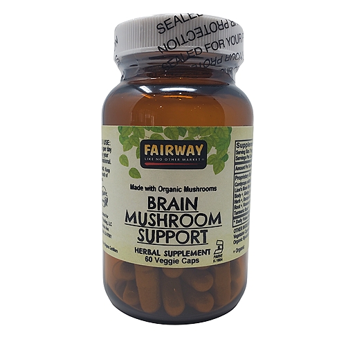 Fairway Mushroom Brain Support Herbal Supplement 60 Veggie Caps