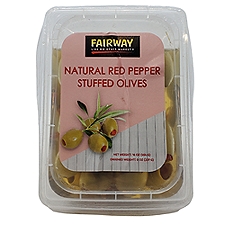 Fairway Natural Red Pepper Stuffed Olives, 16 oz