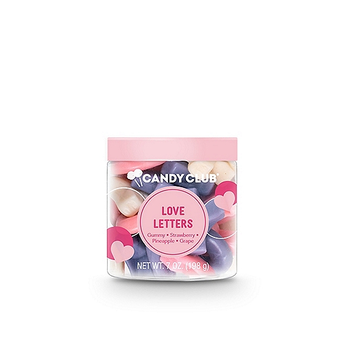 CANDY CLUB LOVE LETTERS. 7 OUNCES.
