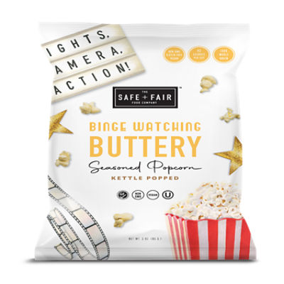 SAFE AND FAIR BUTTERY POPCORN, 3 oz