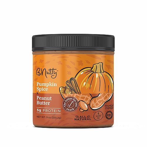 BNUTTY Pumpkin Spice Peanut Butter. 9 ounce
