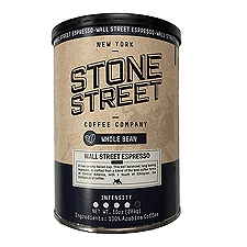 Stone Street Coffee Wall St Espresso Whole Bean, 10 oz