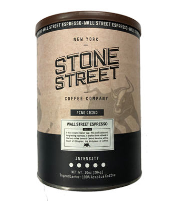 Stone Street Coffee Wall St Espresso Fine Grind, 10 oz