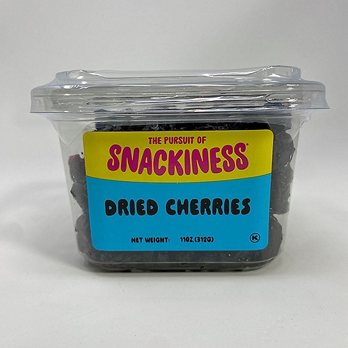 SNACKINESS CHERRIES. 11 OUNCES.