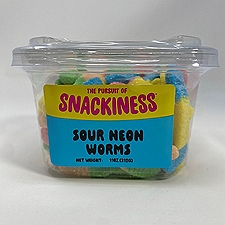 SNACKINESS SOUR NEON WORMS, 11 oz