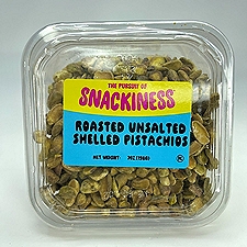 SNACKINESS ROASTED UNSALTED PISTACHIO SHELLED, 7 oz