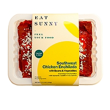 Eat Sunny Southwest Chicken Enchilada w/ beans and veg
