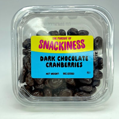 SNACKINESS DARK CHOC CRANBERRIES