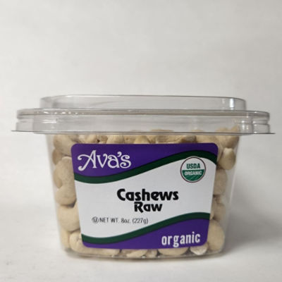 Ava's Dried Fruits and Snacks Organic Cashews - Raw, 8 oz