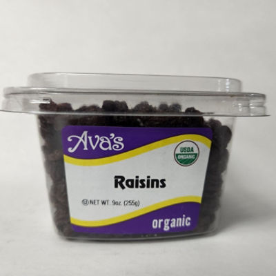 Ava's Organic Raisins, 9 oz