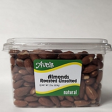 Ava's Dried Fruits and Snacks Almonds - Roasted, No Salt, 22 oz