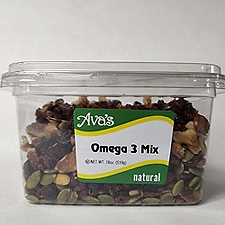 Ava's Dried Fruits and Snacks Omega 3 Mix, 18 Ounce