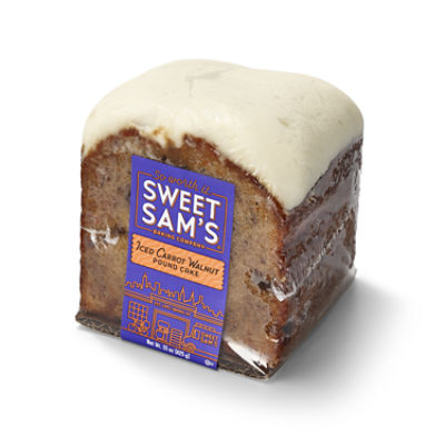 SWEET SAMS 1/4 ICED CARROT WALNUT POUND, 15 oz