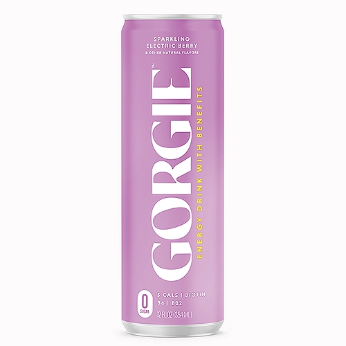 Gorgie Sparkling Electric Berry Energy Drink, 12 fl oz
