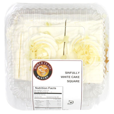 World Class Bakery Sinfully White Cake Square, 10 oz