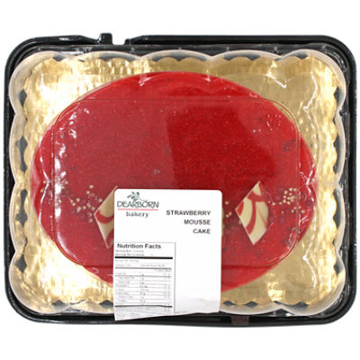 World Class Bakery Oval Strawberry Vanilla Mousse Cake, 34 oz