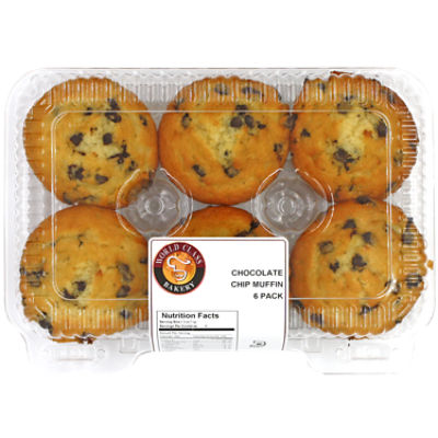 World Class Bakery Chocolate Chip Muffins  6pk, 15 oz