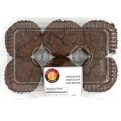 World Class Bakery Double Chocoolate Muffins 6pk, 12 oz - ShopRite