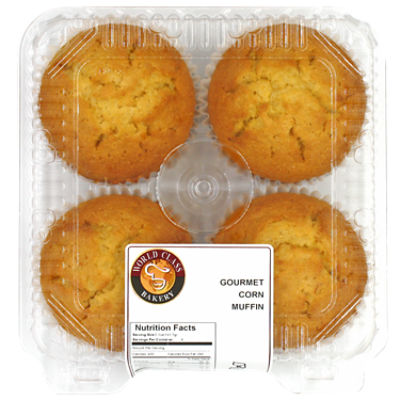 World Class Bakery Jumbo Corn Muffins 4pk, 20 oz