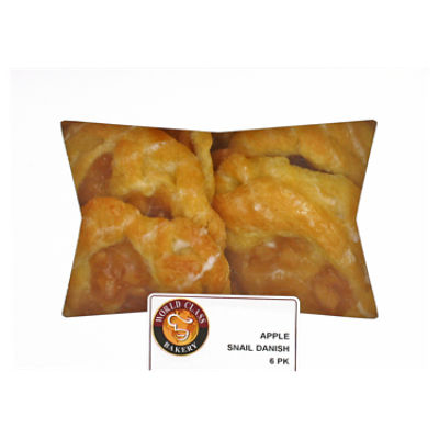 World Class Bakery Apple Snail Danish 6pk, 8 oz