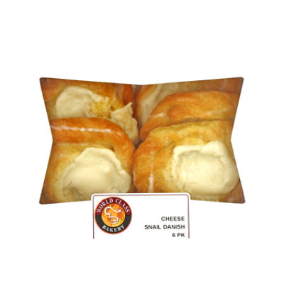 World Class Bakery Mini Cheese Snail Danish 6pk, 8 oz