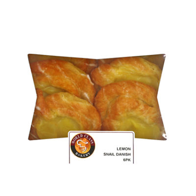 World Class Bakery Mini Lemon Snail Danish 6pk, 8 oz