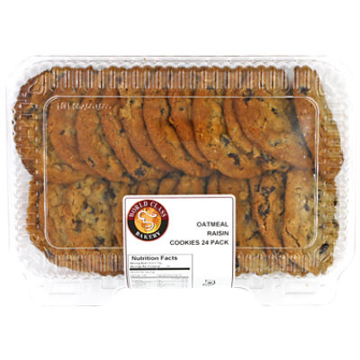 World Class Bakery Oatmeal Raisin Cookies 24pk, 20 oz