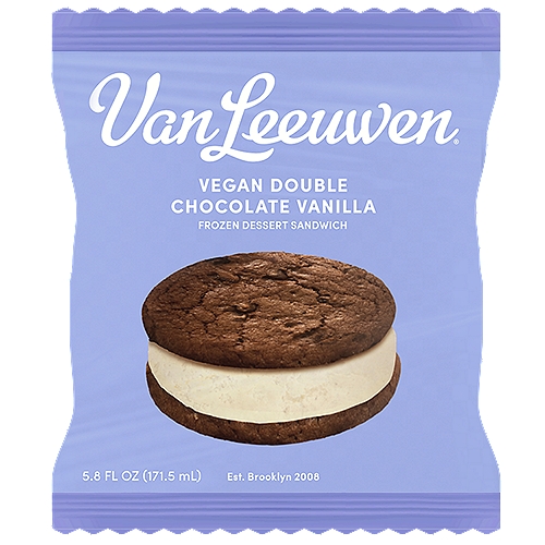 Van Leeuwen Vegan Double Chocolate Vanilla Sandwich, 5.8 oz
