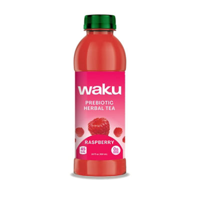 WAKU Raspberry Prebiotic Herbal Tea, 14.00 fluidOunceUS, 14 fl oz
