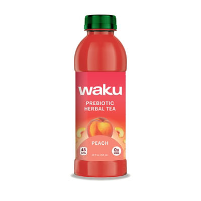 WAKU Peach Prebiotic Herbal Tea, 14.00 fluidOunceUS, 14 fl oz