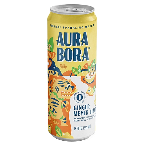 Aura Bora Ginger Meyer Lemon, 12 fl oz