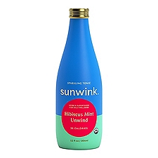 Sunwink Hibiscus Mint Unwind Sparkling Herbal Tonic , 12 fl oz