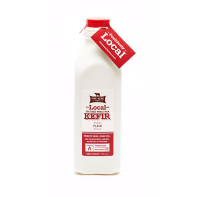 Five Acre Farms Local Cultured Whole Milk Plain Kefir, 32 fl oz