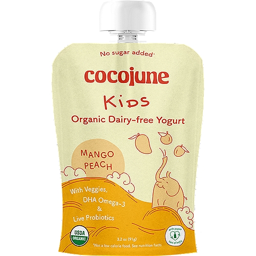 cocojune Kids Pouch - Peach Mango OG Dairy Free Yogurt