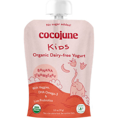 cocojune Kids Pouch Strawberry Banana OG Dairy Free Yogurt