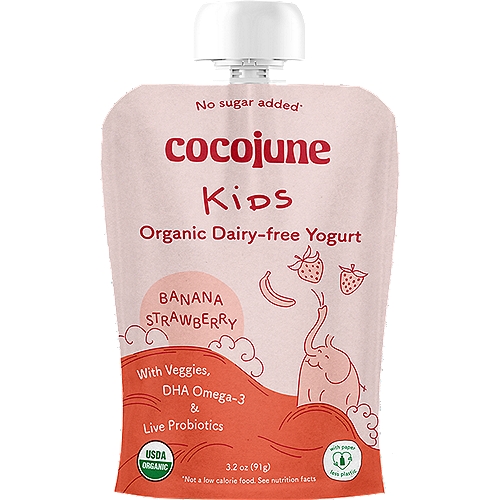 cocojune Kids Pouch - Strawberry Banana OG Dairy Free Yogurt